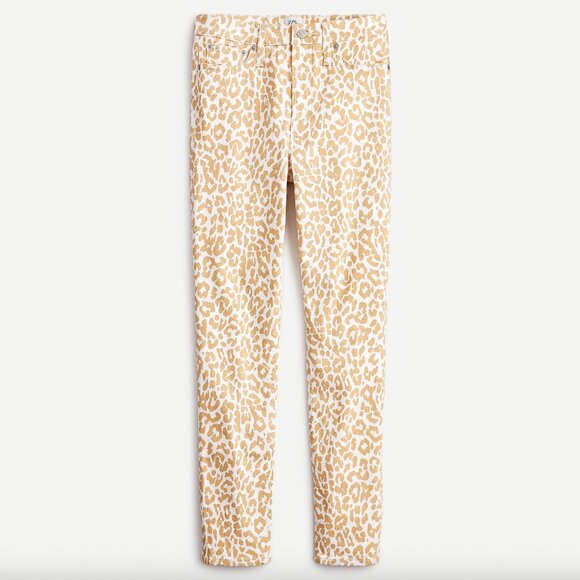 J. Crew | 10" Highest Rise Toothpick Jeans | Safari Leopard | Size 25 - Picture 3 of 14